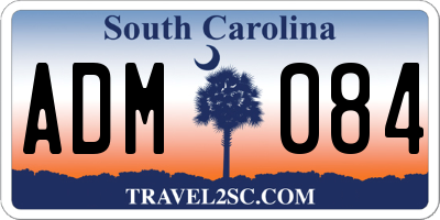 SC license plate ADM084