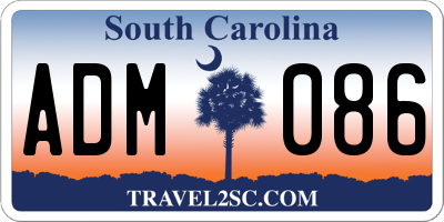 SC license plate ADM086