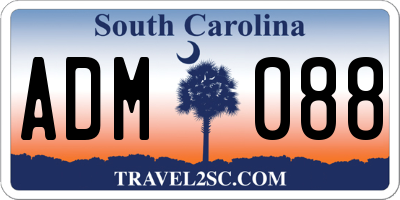 SC license plate ADM088
