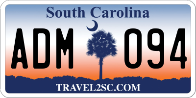 SC license plate ADM094