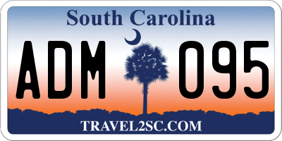 SC license plate ADM095