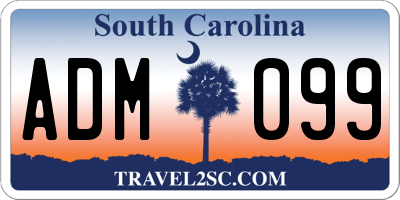 SC license plate ADM099