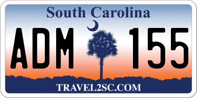 SC license plate ADM155