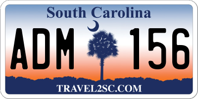 SC license plate ADM156