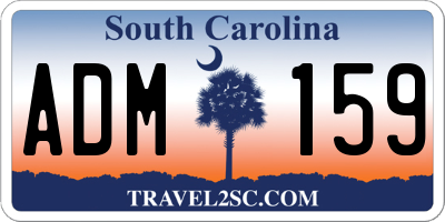 SC license plate ADM159