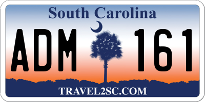 SC license plate ADM161