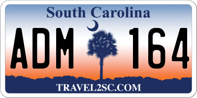 SC license plate ADM164