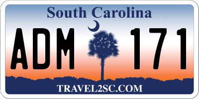 SC license plate ADM171