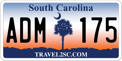 SC license plate ADM175