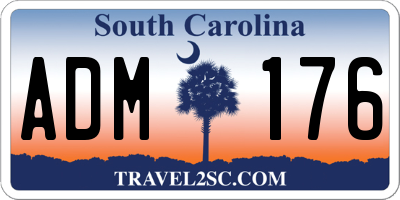 SC license plate ADM176