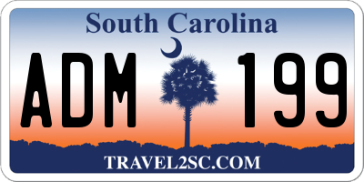 SC license plate ADM199