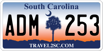 SC license plate ADM253
