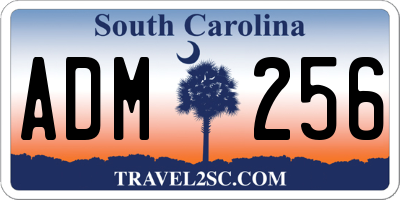 SC license plate ADM256