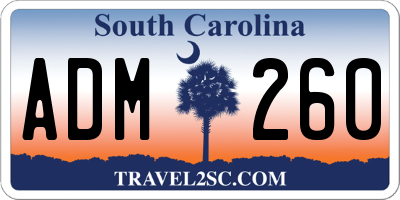 SC license plate ADM260