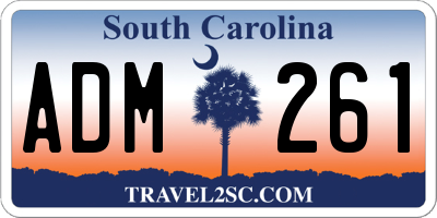 SC license plate ADM261
