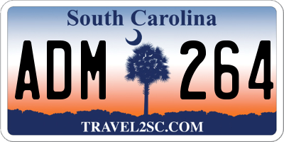 SC license plate ADM264