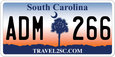 SC license plate ADM266