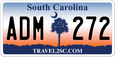 SC license plate ADM272
