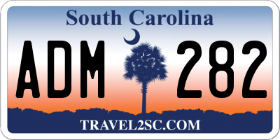SC license plate ADM282