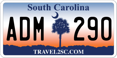 SC license plate ADM290