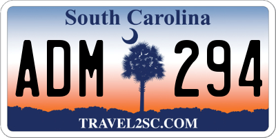 SC license plate ADM294