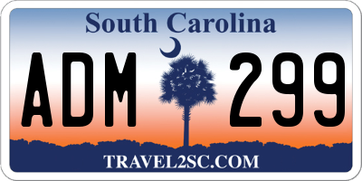 SC license plate ADM299
