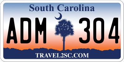 SC license plate ADM304