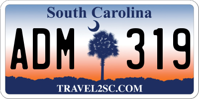 SC license plate ADM319