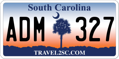 SC license plate ADM327