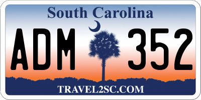 SC license plate ADM352