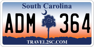 SC license plate ADM364