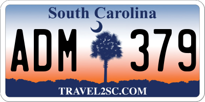 SC license plate ADM379