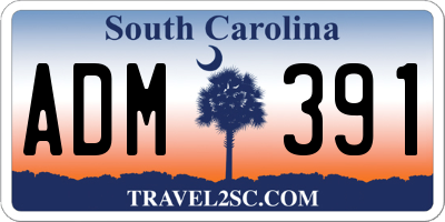 SC license plate ADM391