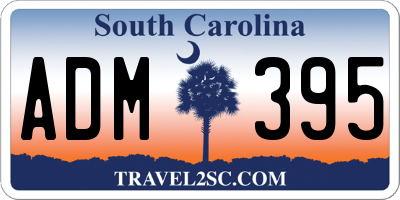 SC license plate ADM395