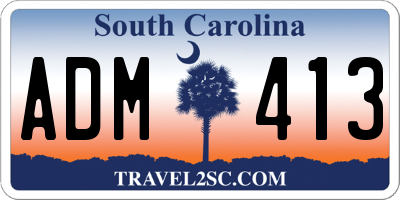 SC license plate ADM413