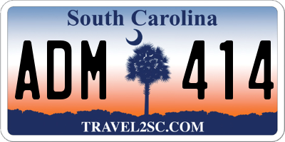 SC license plate ADM414