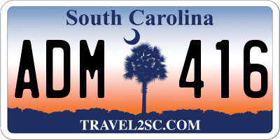 SC license plate ADM416