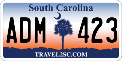 SC license plate ADM423