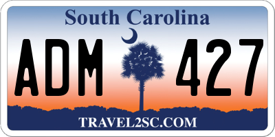 SC license plate ADM427