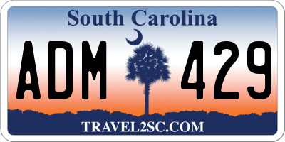 SC license plate ADM429
