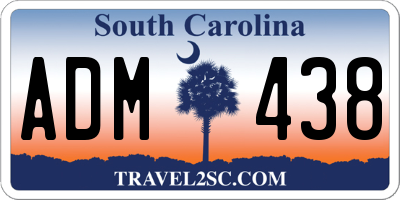 SC license plate ADM438
