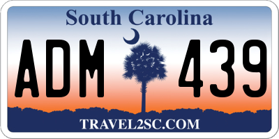 SC license plate ADM439