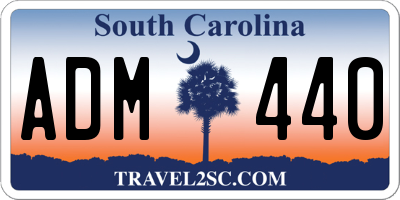 SC license plate ADM440