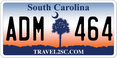 SC license plate ADM464