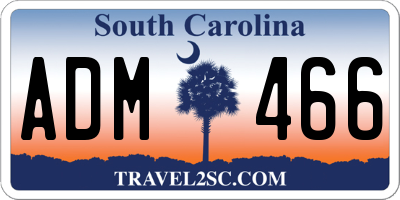 SC license plate ADM466
