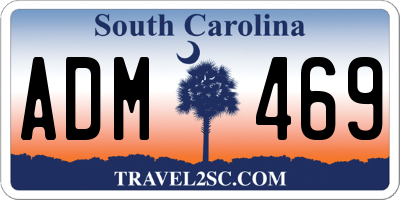 SC license plate ADM469