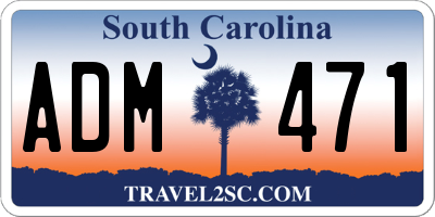 SC license plate ADM471