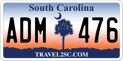 SC license plate ADM476