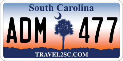 SC license plate ADM477