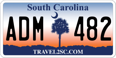 SC license plate ADM482